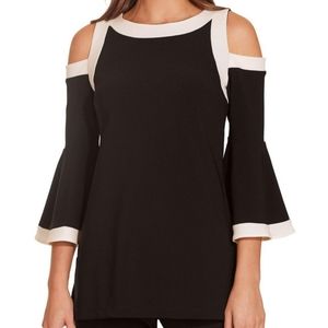 Boston Proper NWT colorblock cold shoulder top